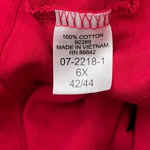 Woman Within Plus Size 6X Red Tee Shirt Basic Everyday Americana Patriotic - Picture 6 of 9